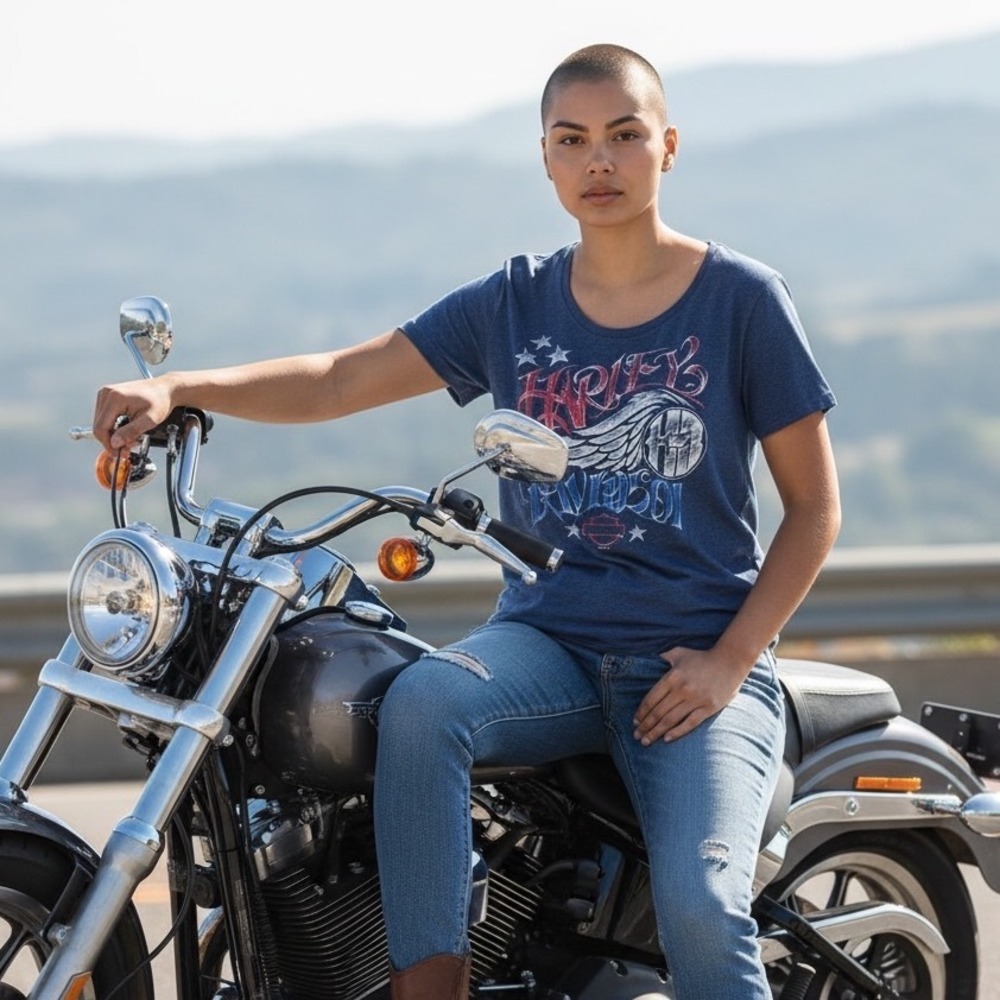 Harley-Davidson Womens 2XL T-Shirt Navy Blue Mile High Aurora Colorado USA